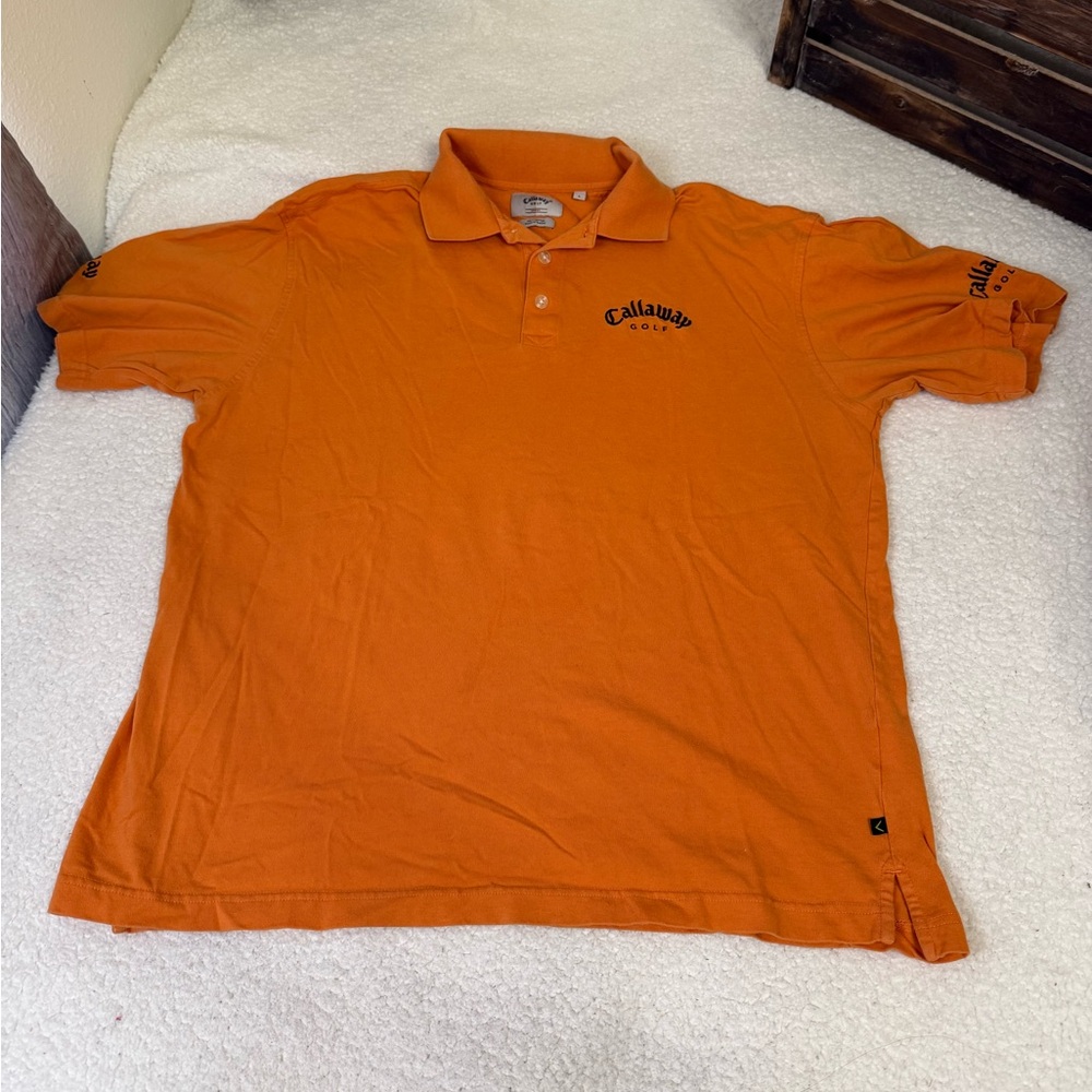 Callaway Orange golf polo shirt Large